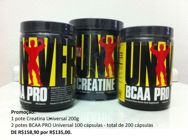 Promoção Universal BCAA - Creatina